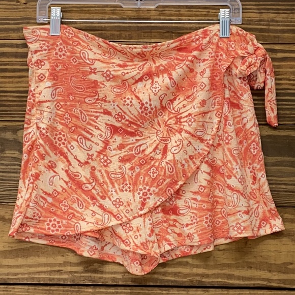 Cato Tie Dye Skort Flame Scarlet - Picture 6 of 10